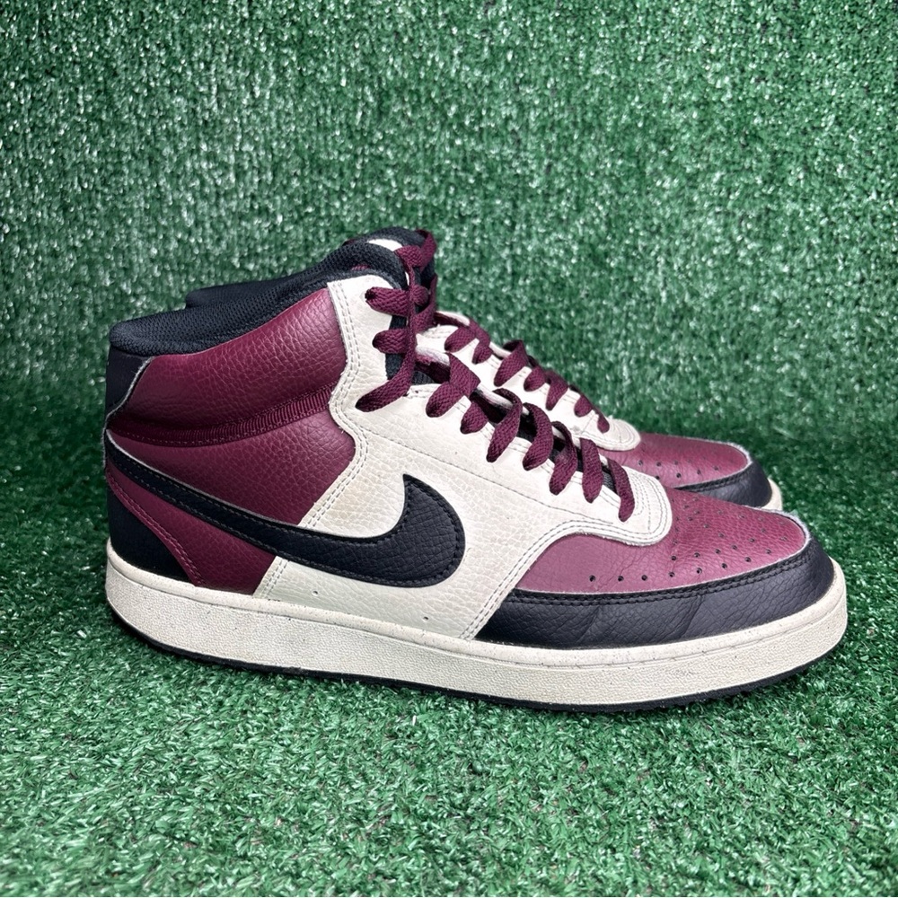 Nike Court Vision Mid NN Beetroot Sail‎ Cream Leather DN3577-600 Men Size 8.5